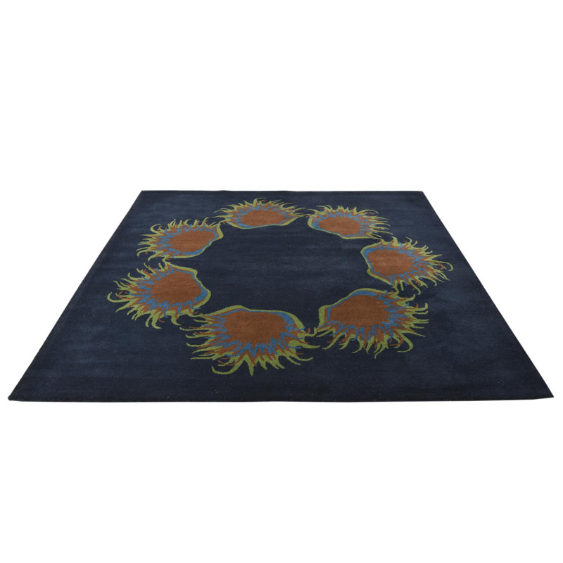 Square Jaycee Navy Blue Rug