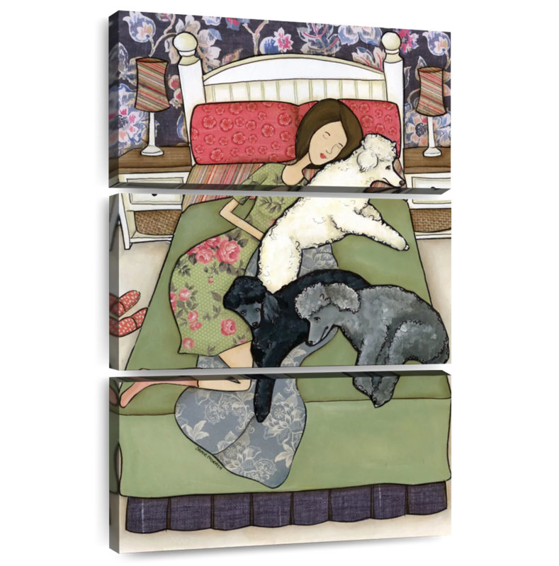Brampt Napping Poodles, 38" H x 24" W