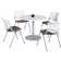 Mode Round Breakroom Table Set With 4 Kool Stacking Chairs