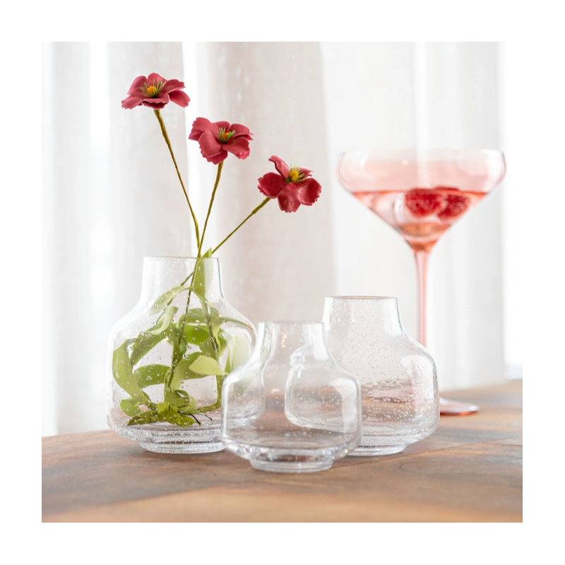 BUBBLE GLASS VASE S/3 (S23), Purple