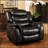 Classic Design Glider Recliner With Black Berry PU Upholstery, Perfect For Elegant And Comfortable Seating