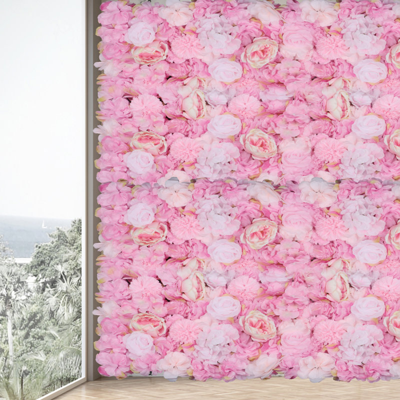 Dahlia Wall Panel Arrangement, Light Pink/Rose/Yellow