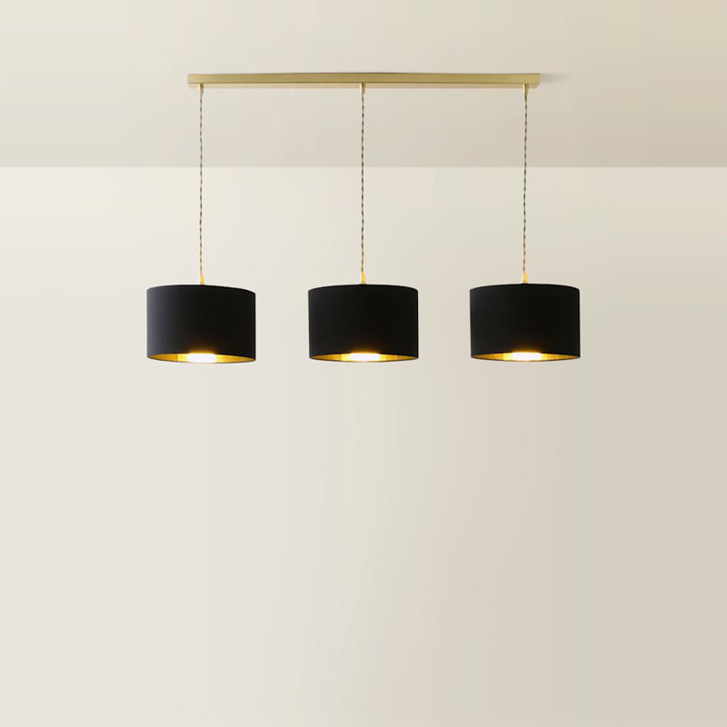 Albeiro 3 - Light Pendant, Brushed Gold, Black