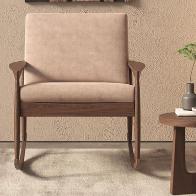 Chaise berçante moderne simple en chêne
