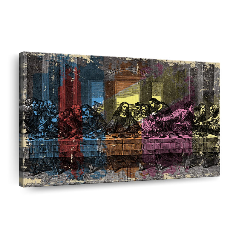 " The Last Supper Abstract " by PaintboxJenny, 8" H x 12" W x 1" D