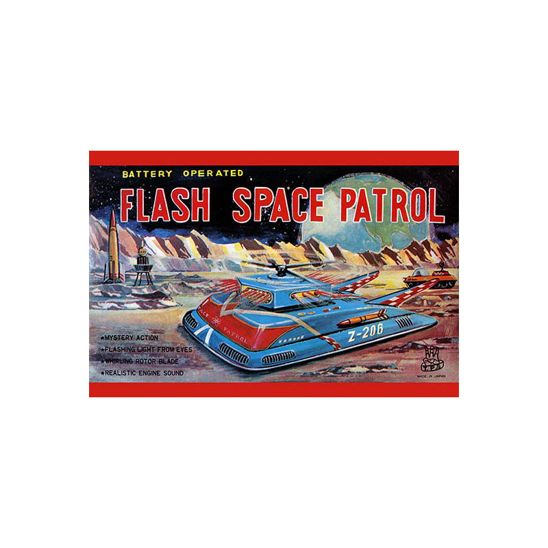 Flash Space Patrol - Publicité imprimée, H 44 po x l 66 po x P 1,5 po