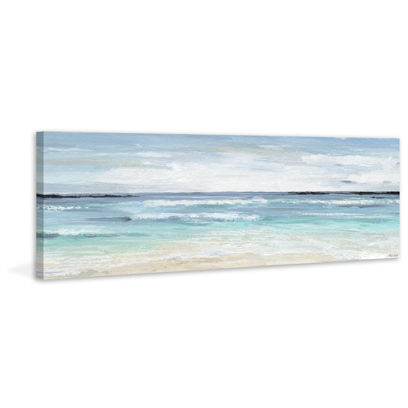 Large Blue and White Coastal Canvas Landscape Art