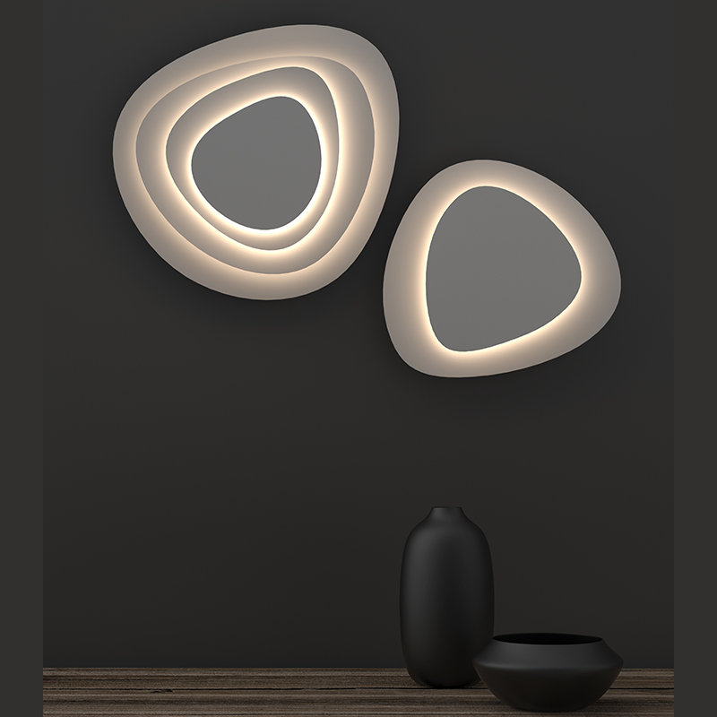 Abstract Panels LED Flush Mounted Sconce
