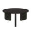 Table basse ronde en bois, noire