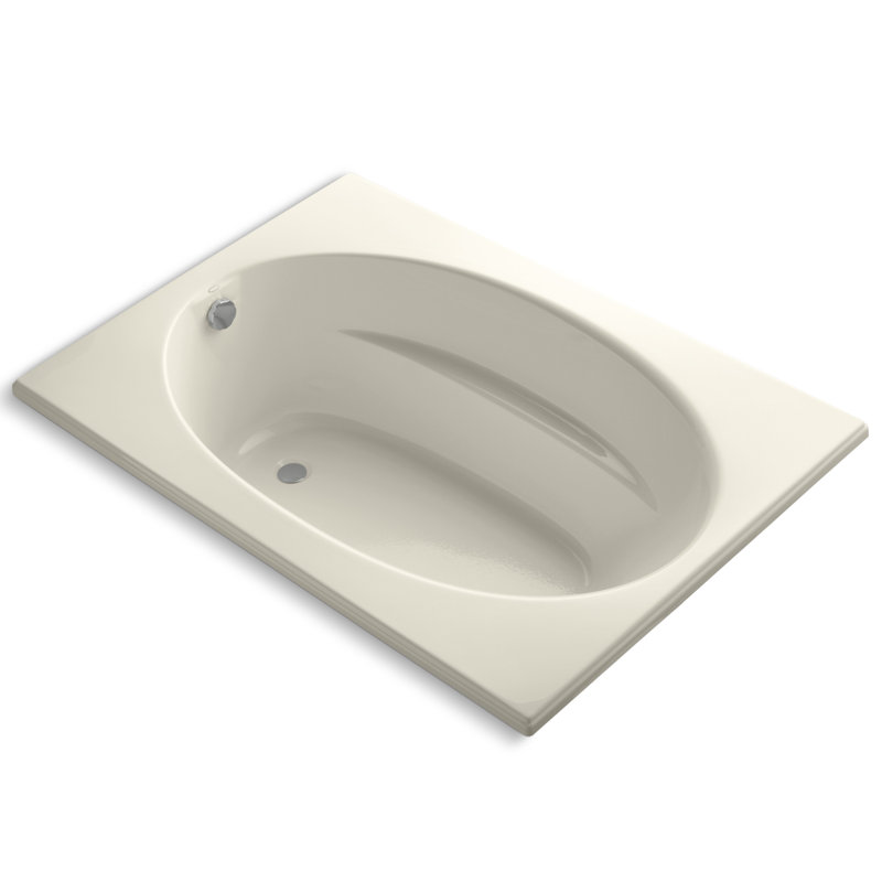 Windward 60" x 42" Drop In Soaking Bathtub, Almond