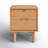 Solid Wood Groove 2-Drawer Nightstand-1938563877