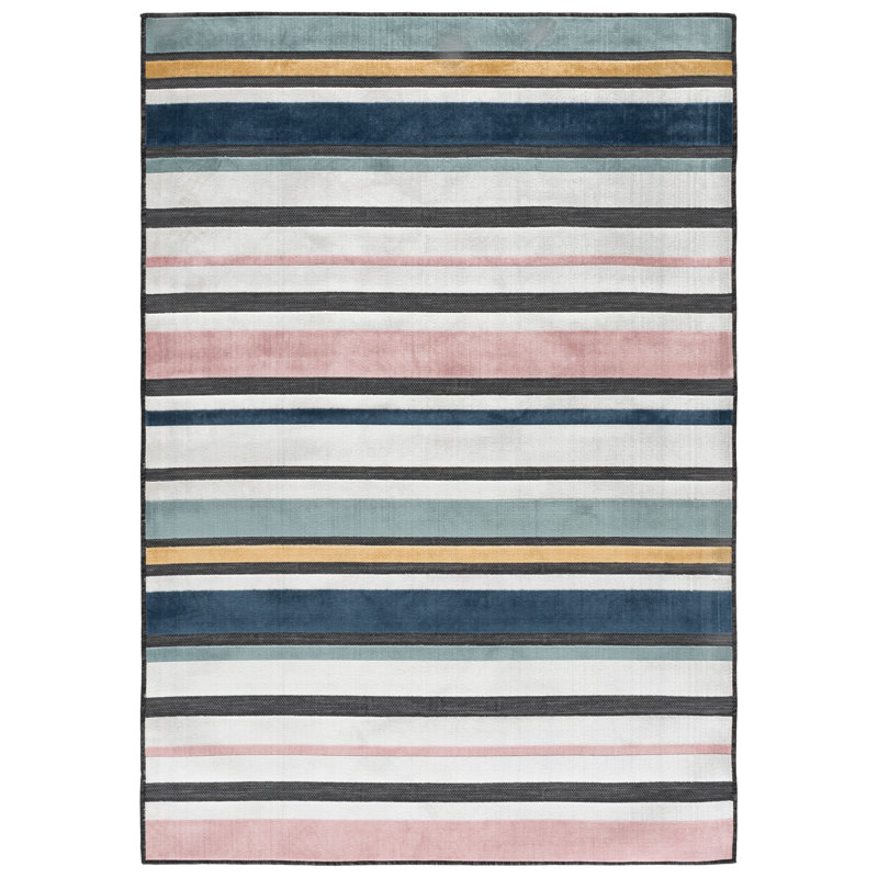 Tapis rayé Cabana 404 pour intérieur/extérieur, Rectangle 6'-5 x 9'-6
