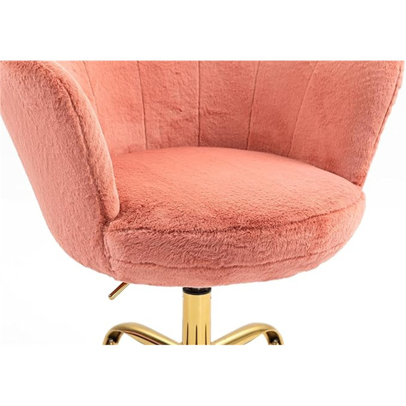 Fauteuil de bureau ZOBIDO Comfy Home Office, Coral Orange