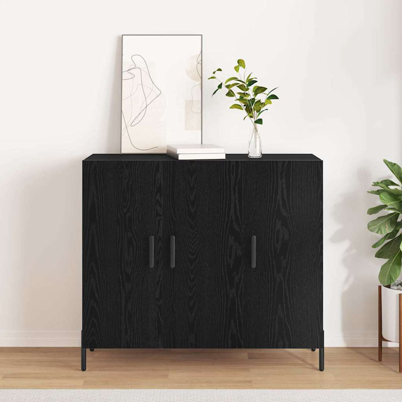 90cm Sideboard, Black Oak