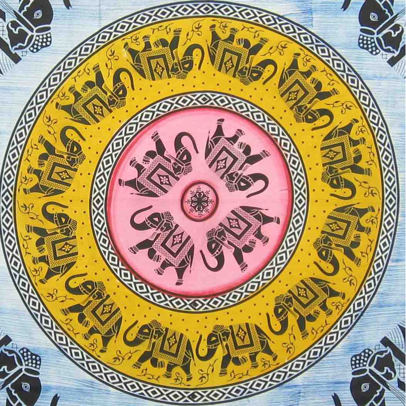 100% Cotton Tablecloth, Yellow Pink, 84" H x 94" W