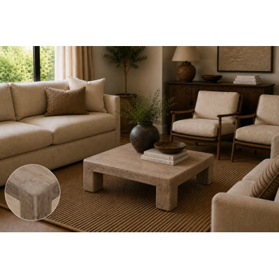 40" Square Ravello Coffee Table Weathered