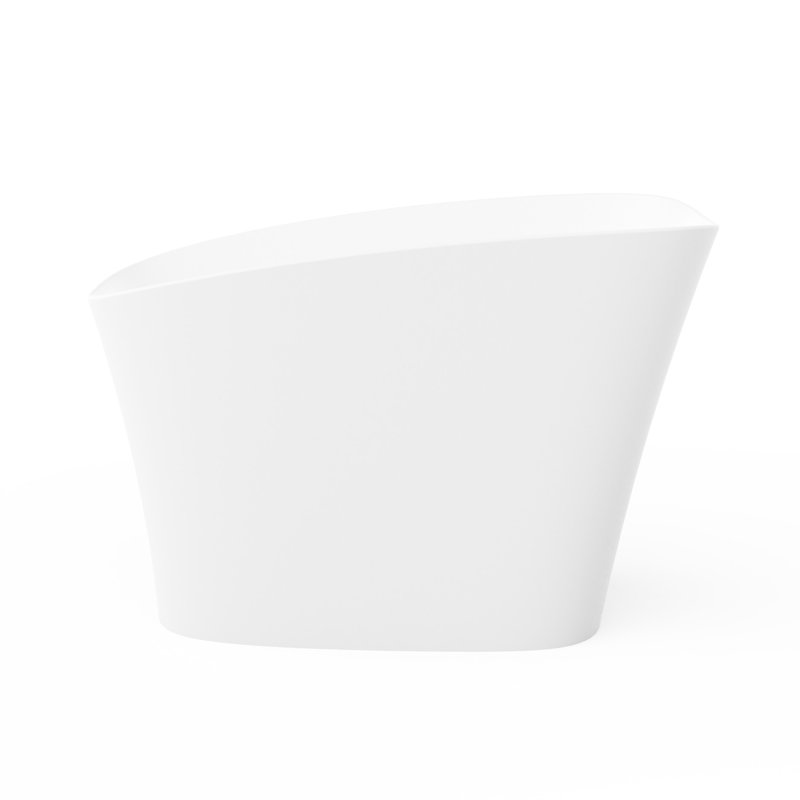 51 - Inch Freestanding Bathtub With Seat, Solid Surface, Matte White, Modern Style, High Grade, For Family Bathrooms And Ergonomic, Small To Medium