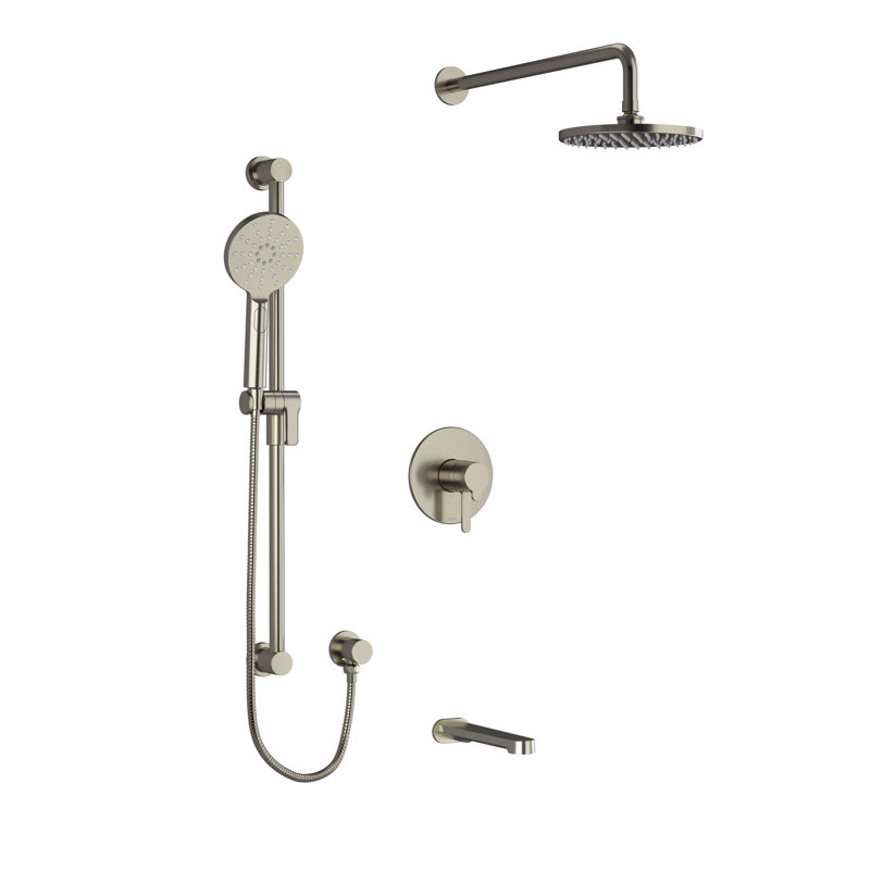 Garniture de douche 1345, Nickel brossé