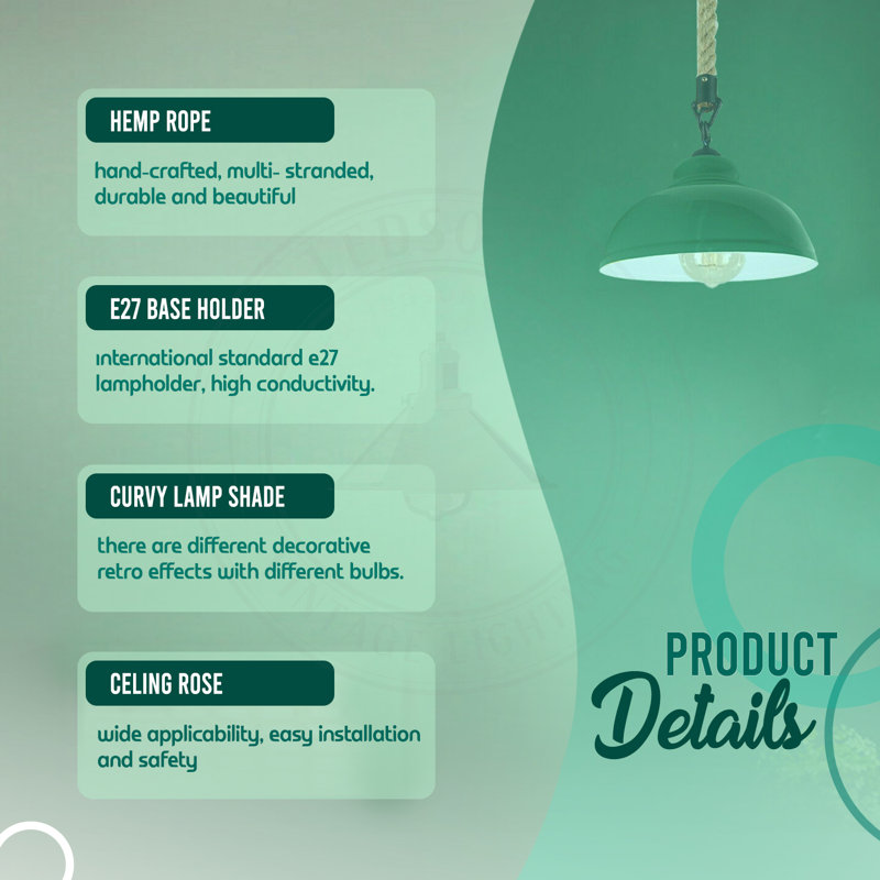 Monica 1 - Light Black Pendant, Yes, Green