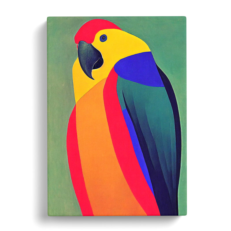 Parrot Abstract Vol.1 - Wrapped Canvas, 60cm H x 40cm W