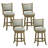 25"Swivel Bar Stools Set of 2, w/Backrests and Wood Frame,Upholstered Bar Chairs-1074869376-1074869379