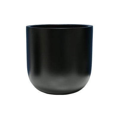 Jardinière ronde en fibre de verre H 11,5 po x l 12,5 po x P 12,5 po