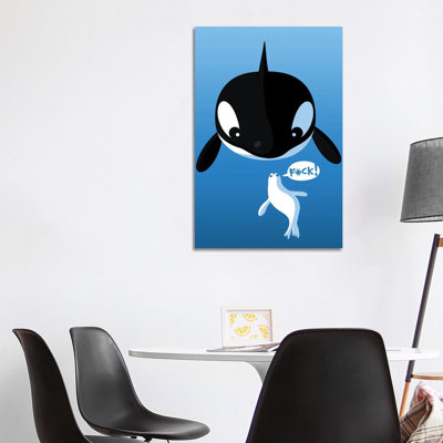 Killer Whale And Seal by Alberto Perez - Wrapped Canvas Gallery-Wrapped Canvas Giclée