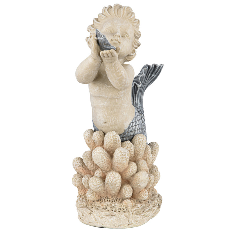 Statue de jardin Merboy avec coquillage