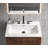 Integrated White Ceramic Basin With One Predrilled Faucet Hole, Drain Assembly NOT Included-102314078