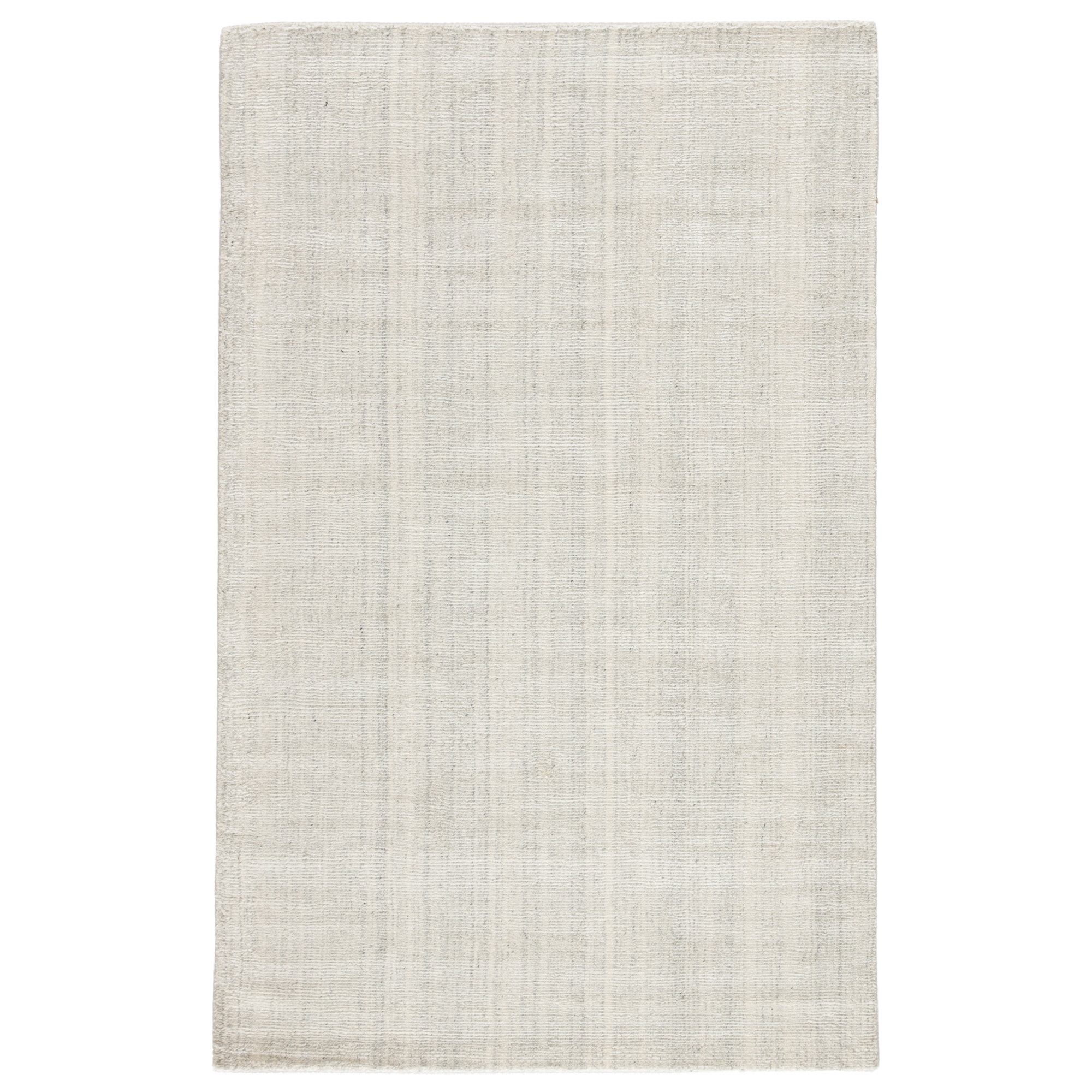 Crista Handmade White Rug, Rectangle 5' x 8'