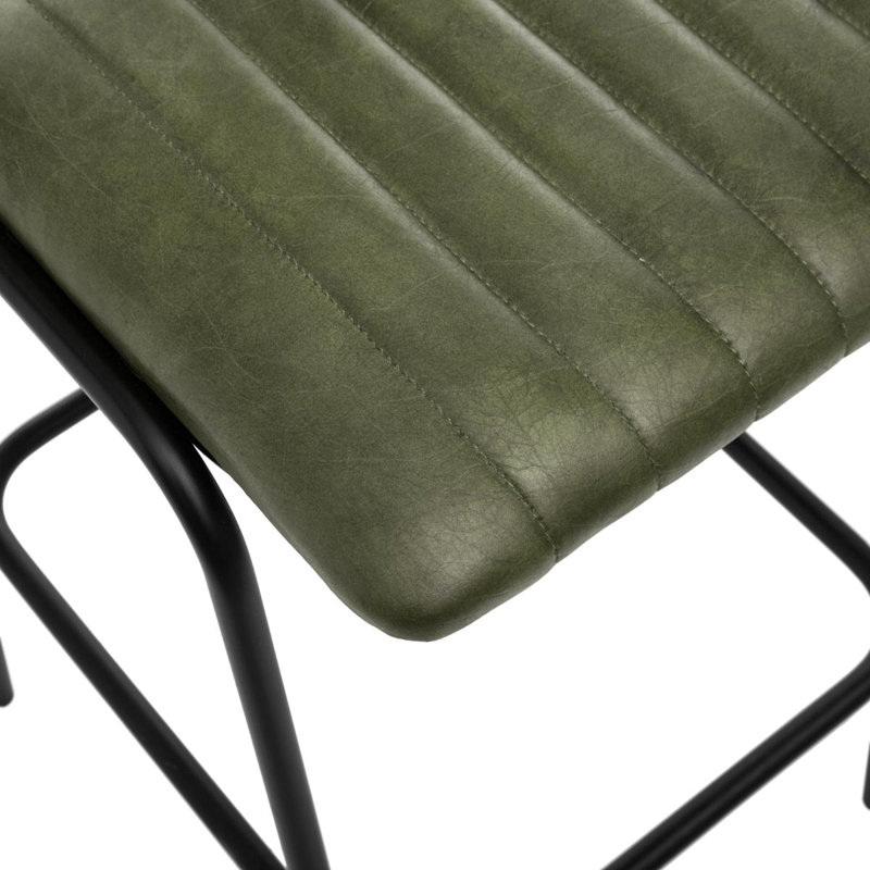 Tevis Upholstered Counter Stool with Metal Frame