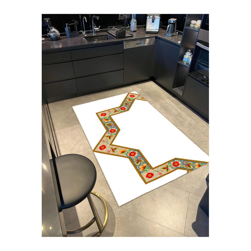 Tapis tissé en étoile et base lavable, Rectangle 4 pi x 5 pi 11 po