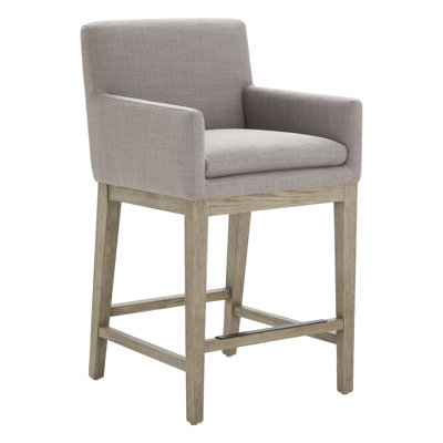 Tabouret de comptoir avec accoudoirs Bethea