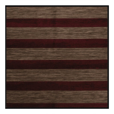 Machine Washable Horizontal Stripes Black Area Rug