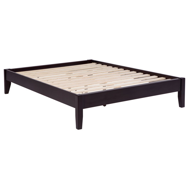 Alekxa Full Universal Platform Bed Cappuccino, Full / Double, Cappuccino