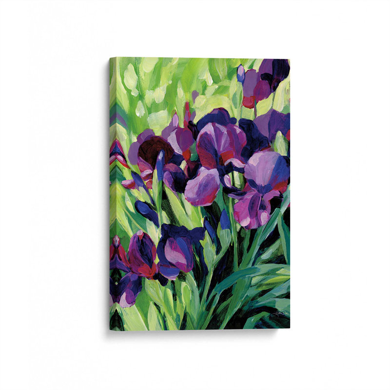Toile roulée Bold Iris Blooms, Toile tendue, H 12 po x l 8 po x P 1,25 po