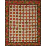 Geometric Area Rug in Beige/Red