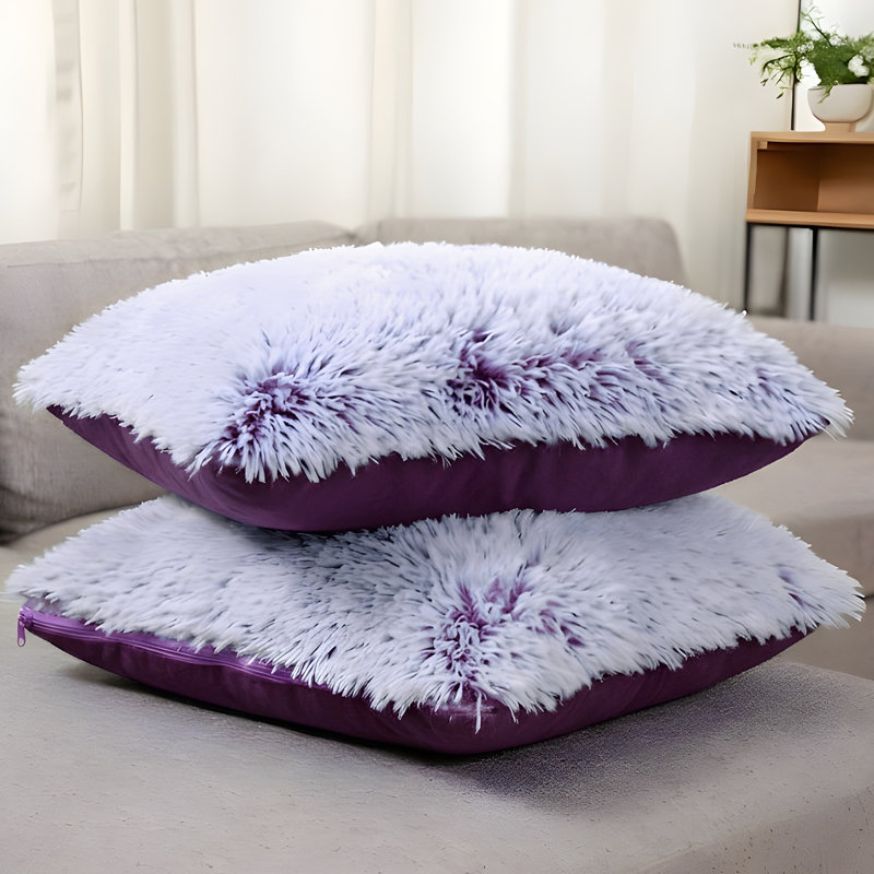  Housse et insert d'oreiller carré, Mauve, Carré de 20 po