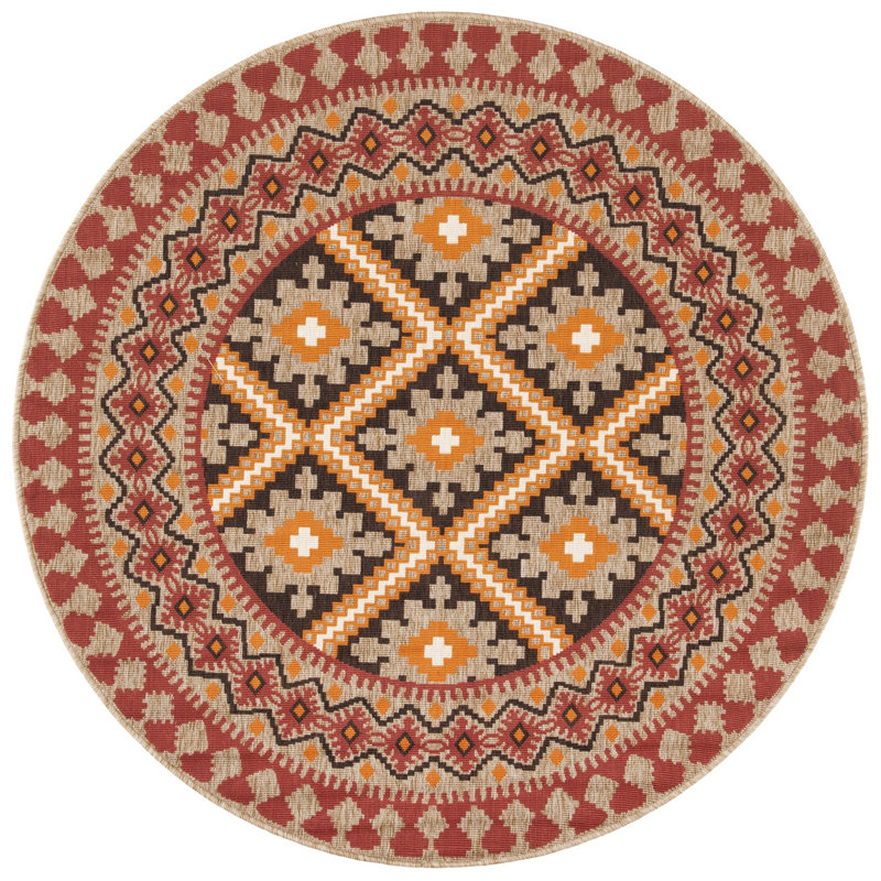 Northpoint Performance Southwestern Indoor/Outdoor Area Rug, Round 8'