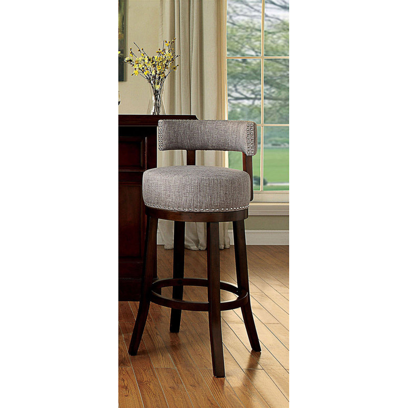 Ensemble de 2 chaises de bar, Tabouret de comptoir (siège d'une hauteur de 24 p, Gris clair