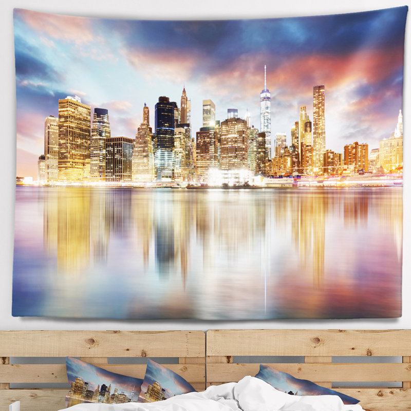 Tapisserie en polyester avec accessoires de suspension inclus, H 32 po x l 39 po