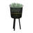 S/3 BAMBOO FOOTED PLANTERS 11/13/15", BLACK