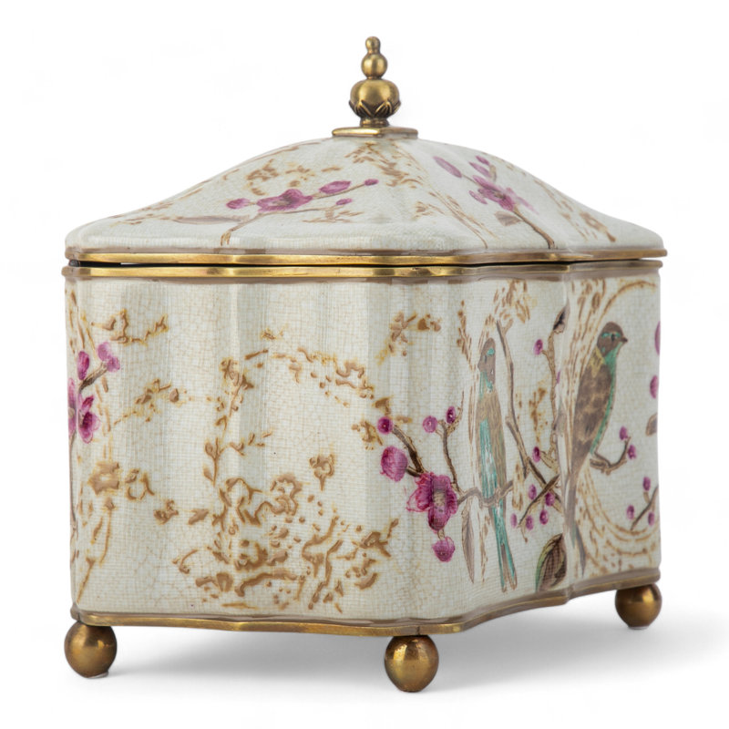 Porcelain Hinged Box With Bronze Ormolu