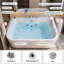 Baignoire tourbillon en acrylique 61 po pour 2 personnes, 16 jets avec chauffage et lumières DEL 61 po
