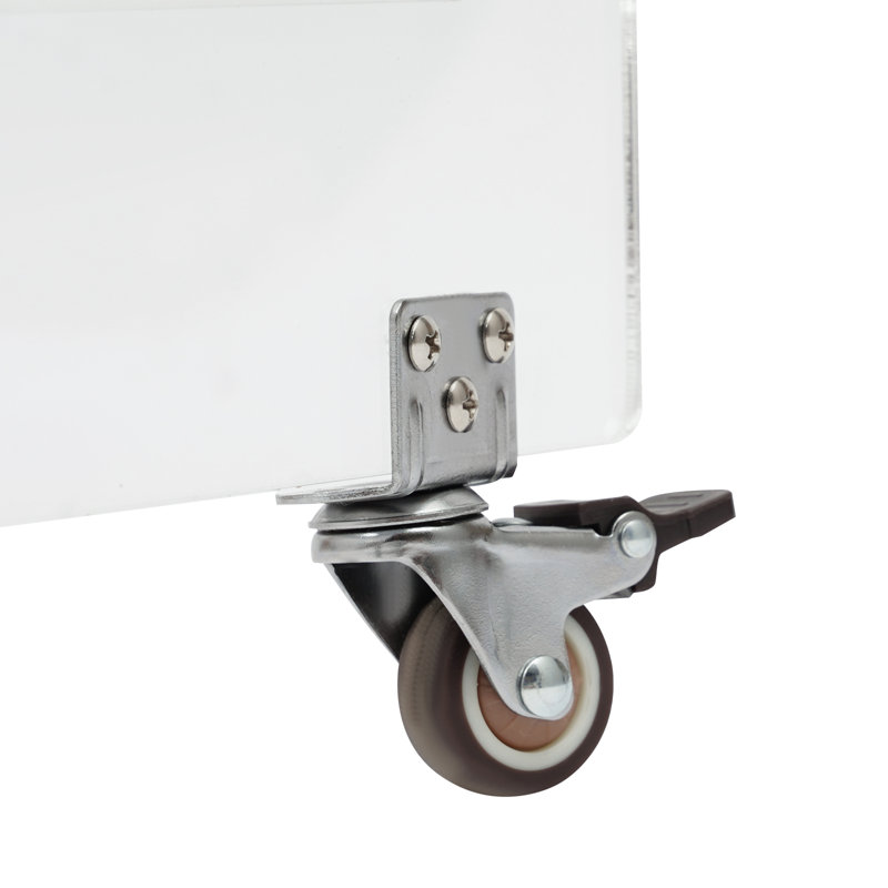 Acrylic Record Player Trolley Record Organiser With Wheels