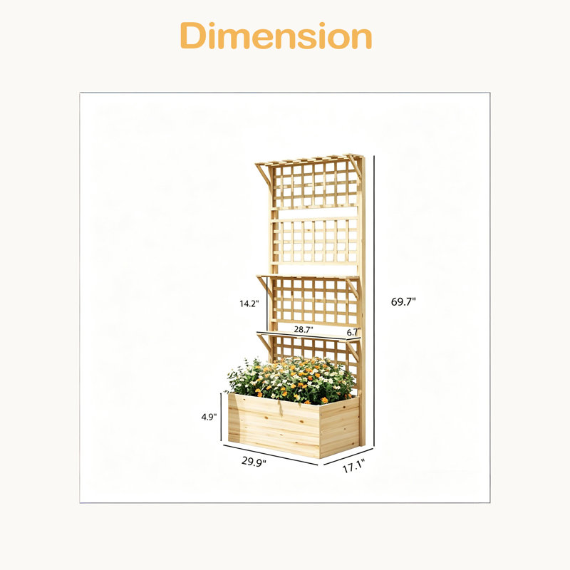Jardinière surélevée pour jardin, lit de jardin surélevé en bois, jardinière