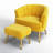 Latonia Upholstered Barrel Chair with Ottoman-1934494214