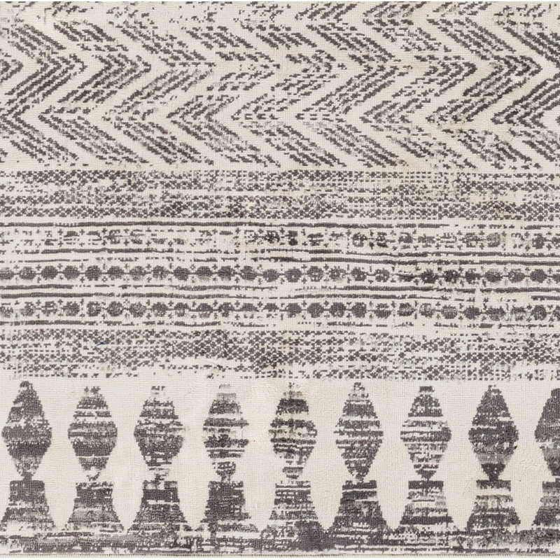 Shyann Machine Woven Oriental Gray Area Rug, Rectangle 7'10" x 10'