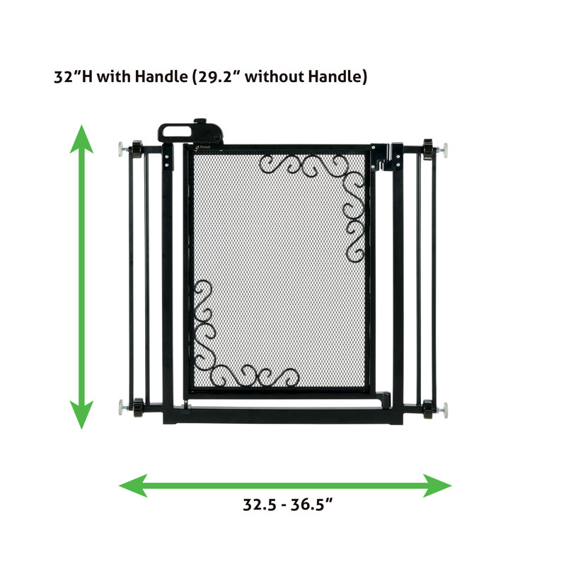 Barrière pour animaux à pression One-Touch, Noir