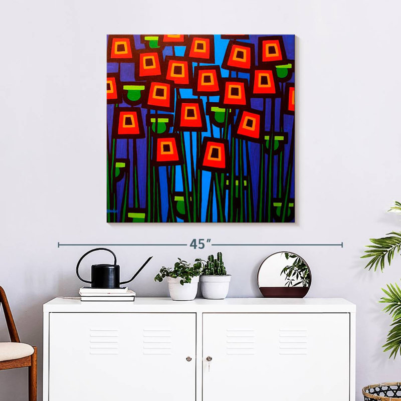 Coquelicots Harnek, H 30 po x l 30 po